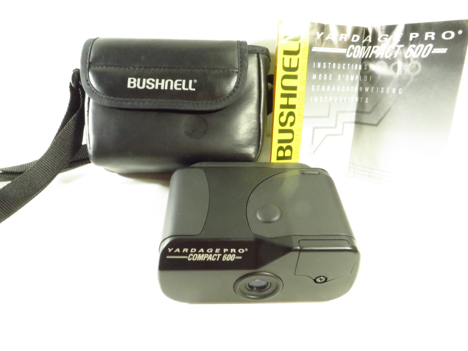 Bushnell Yardage Pro Compact 600 Laser Rangefinder w/ Case, Manual