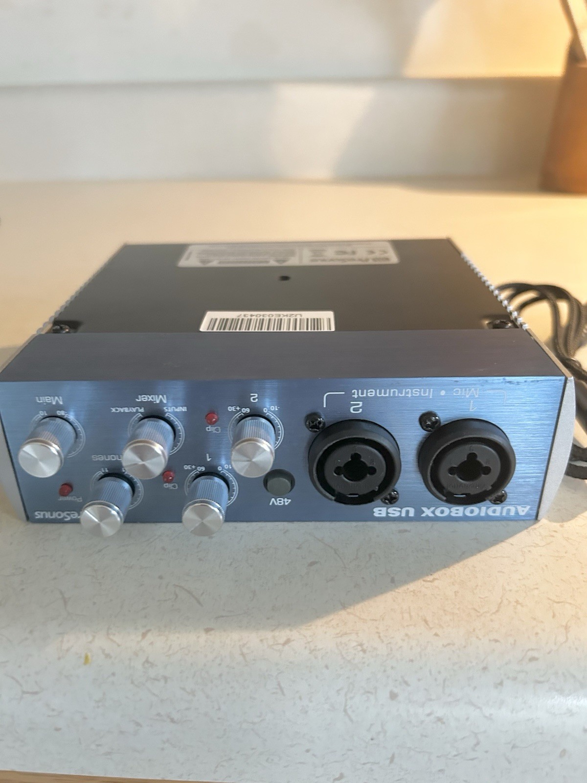 PreSonus AudioBox USB 96 Desktop USB Audio/MIDI Interface, 2 Mic, Phantom