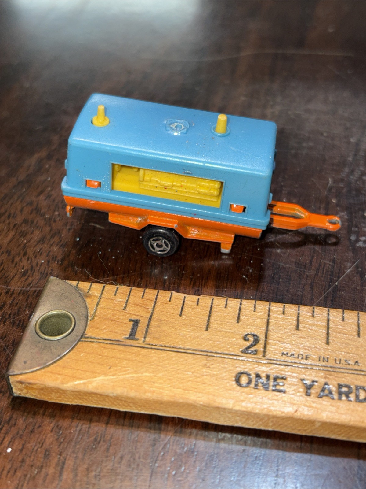 Blue And Orange Compressor TRAILER  Mojorette toy NICE!  B141