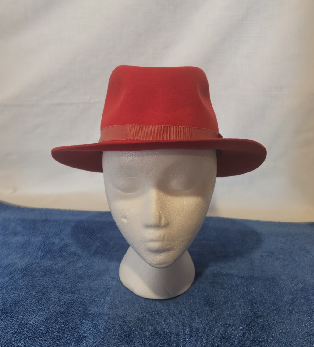Vintage 1960s Columbia Sportswear Co. Fly Fishing Hat Fedora Wool Felt
