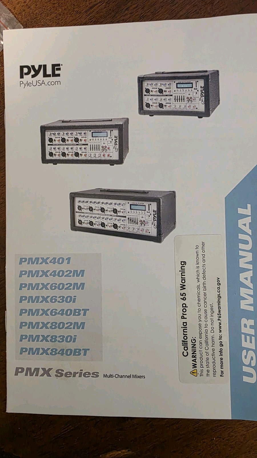 Pyle PMX840BT 8-Channel Powered Mixer