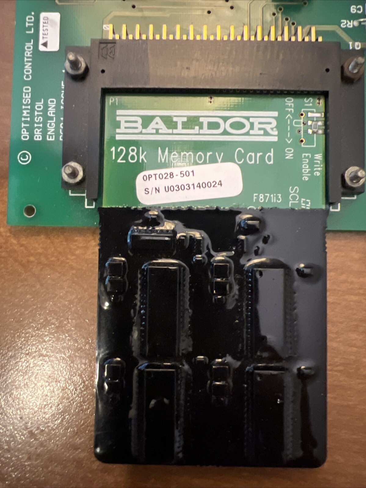 🔥Baldor OPT028-501 Memory Card 128k w Optimized Control D691 Board, Used🇺🇸
