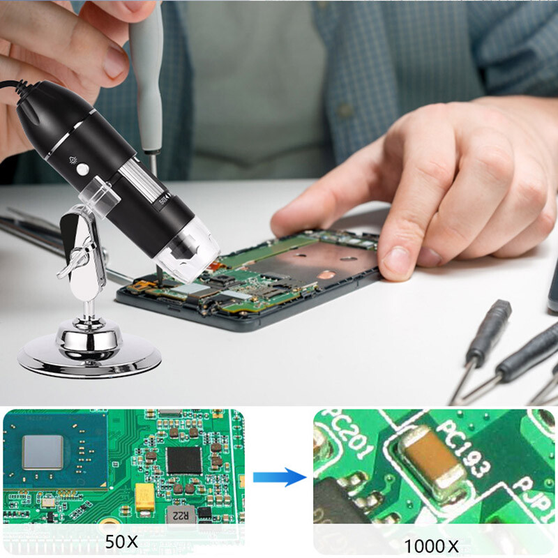 1600X Digital Microscope Desktop Cam for iOS iPhone Electronic Accessories Coin