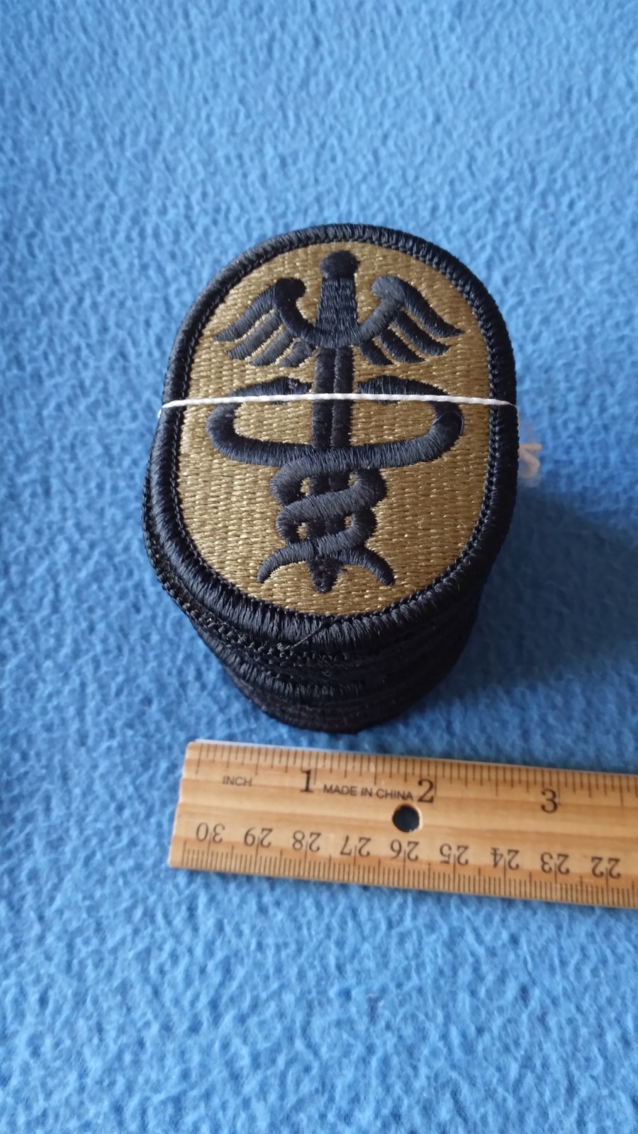 BUNDLE OF 20 - U.S. ARMY MEDICAL COMMAND OCP HOOK BACK PATCHES - NEW