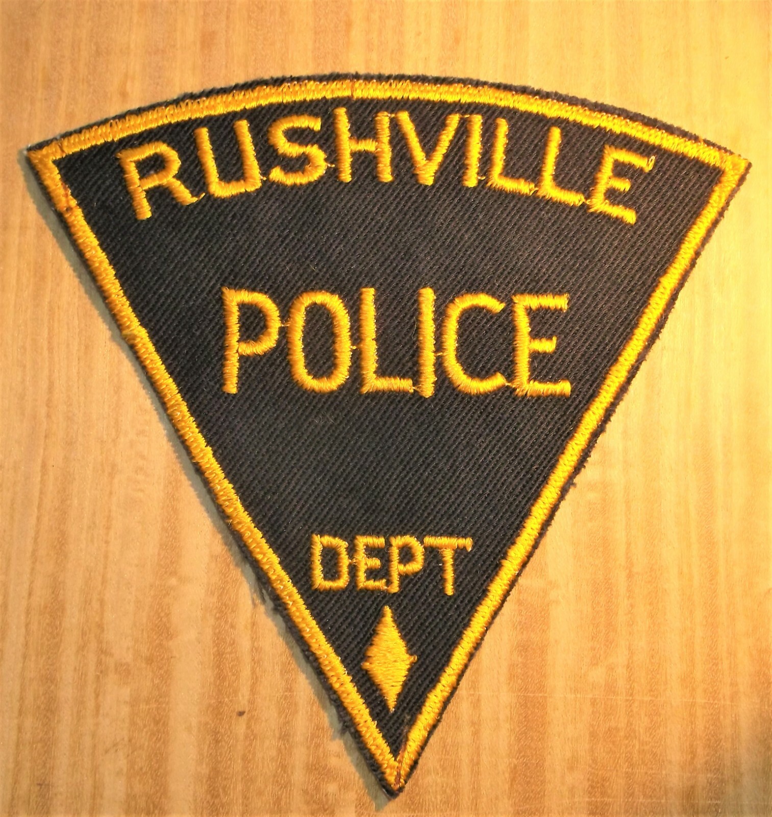 GEMSCO NOS Vintage Collectible Patch POLICE RUSHVILLE IL  Original 1962 MINT HTF