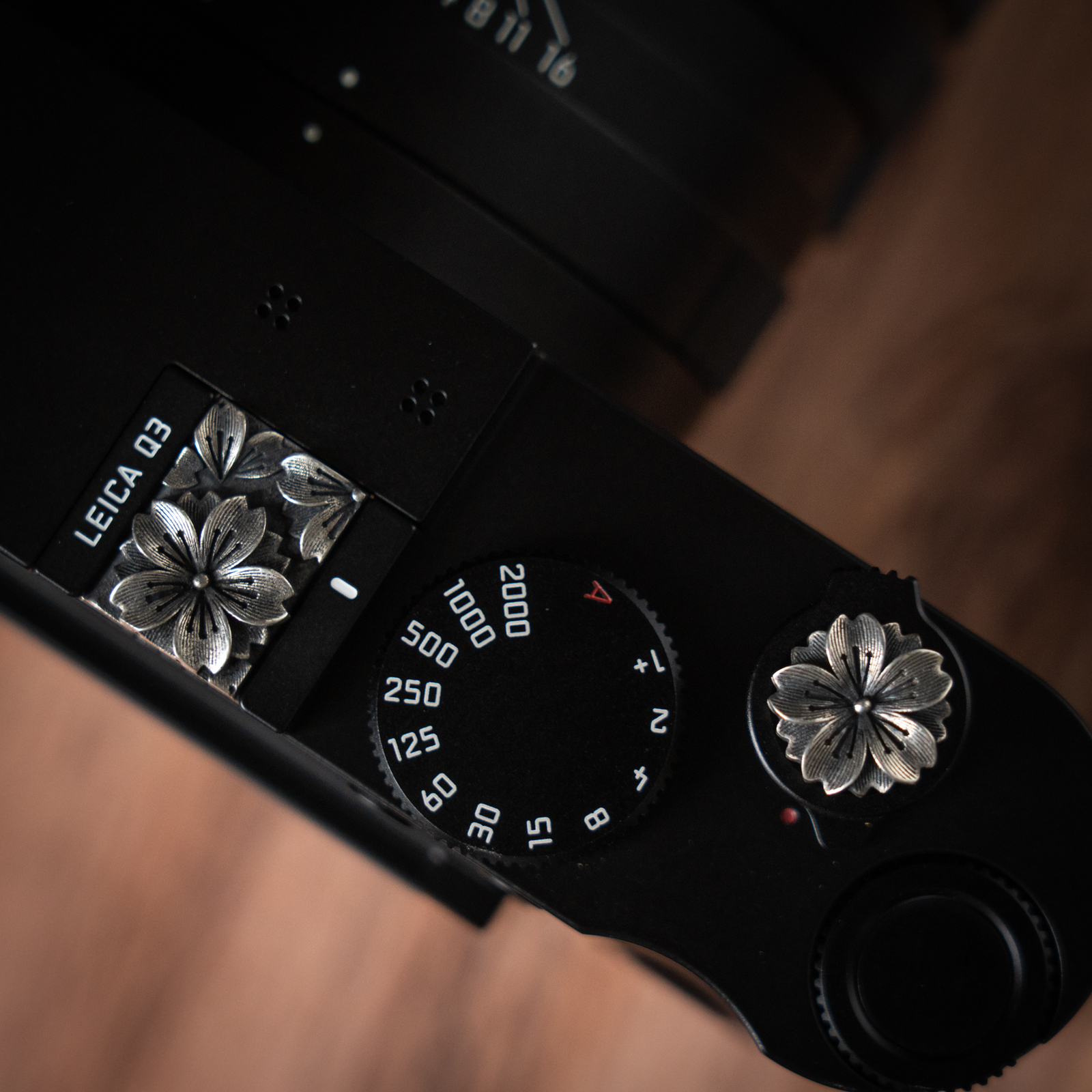 925 Silver Shutter Release Button Hot Shoe Cover Sakura For Fujilm Leica Camera