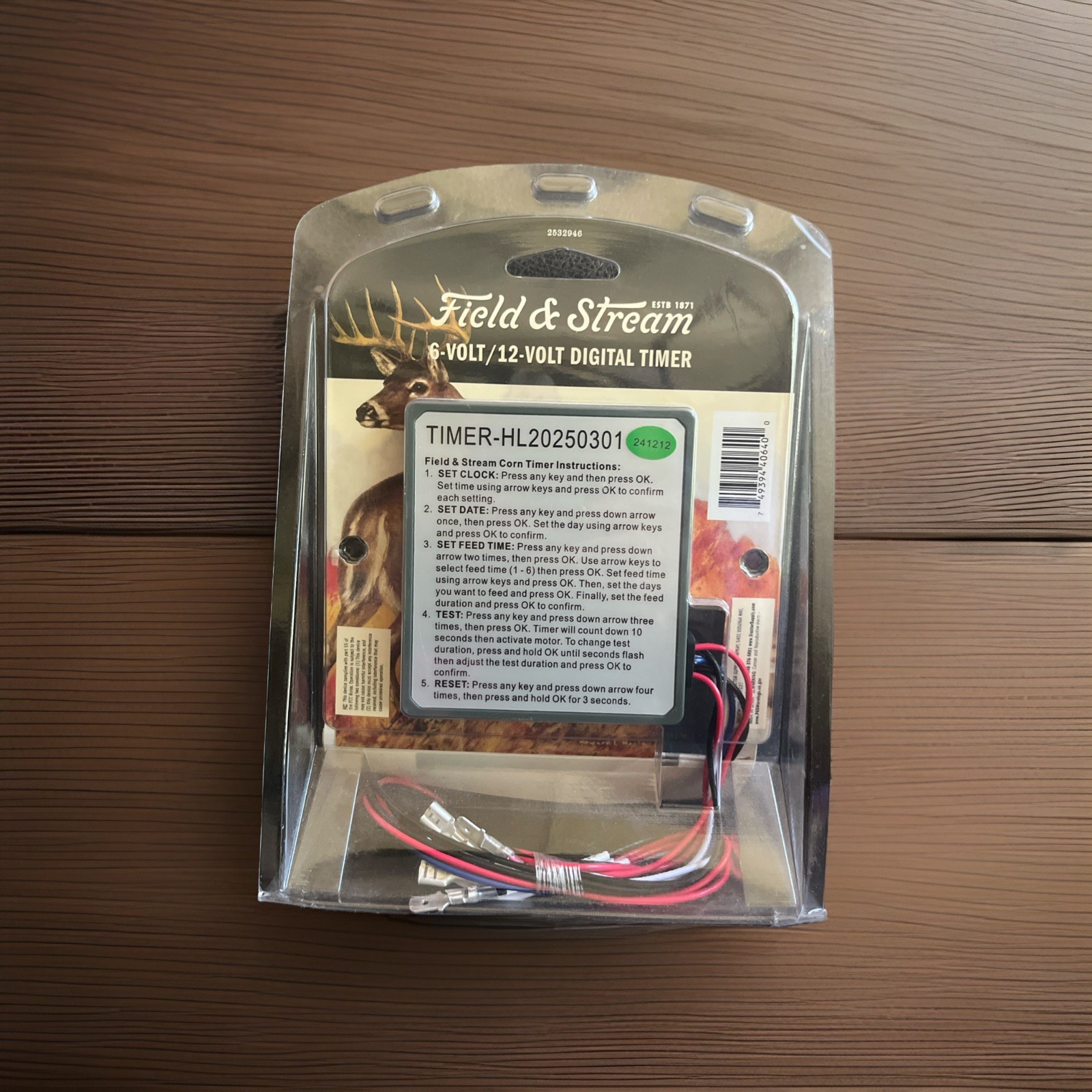 Field & Stream 6-volt/12- Volt Digital Timer-Programmable Corn Feeder Controller
