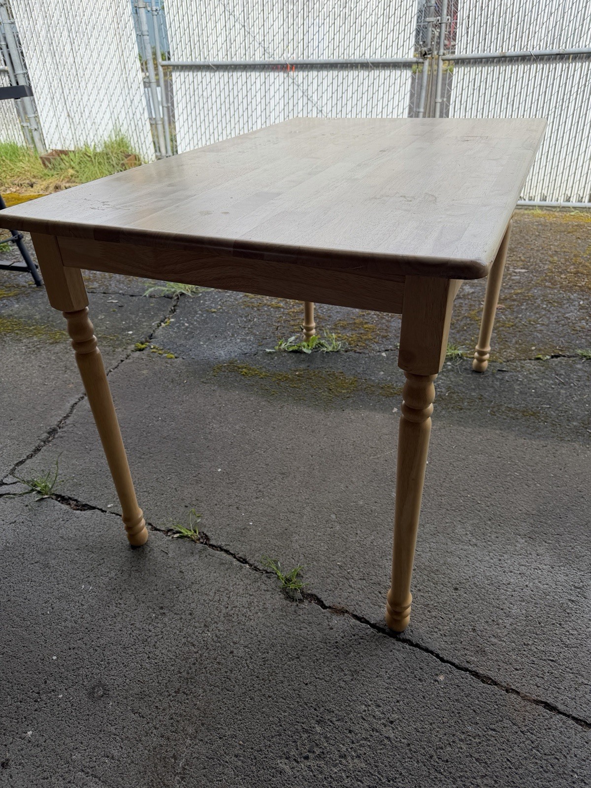 Solid Wood Kitchen Or Crafting Table With Four Matching Chairs