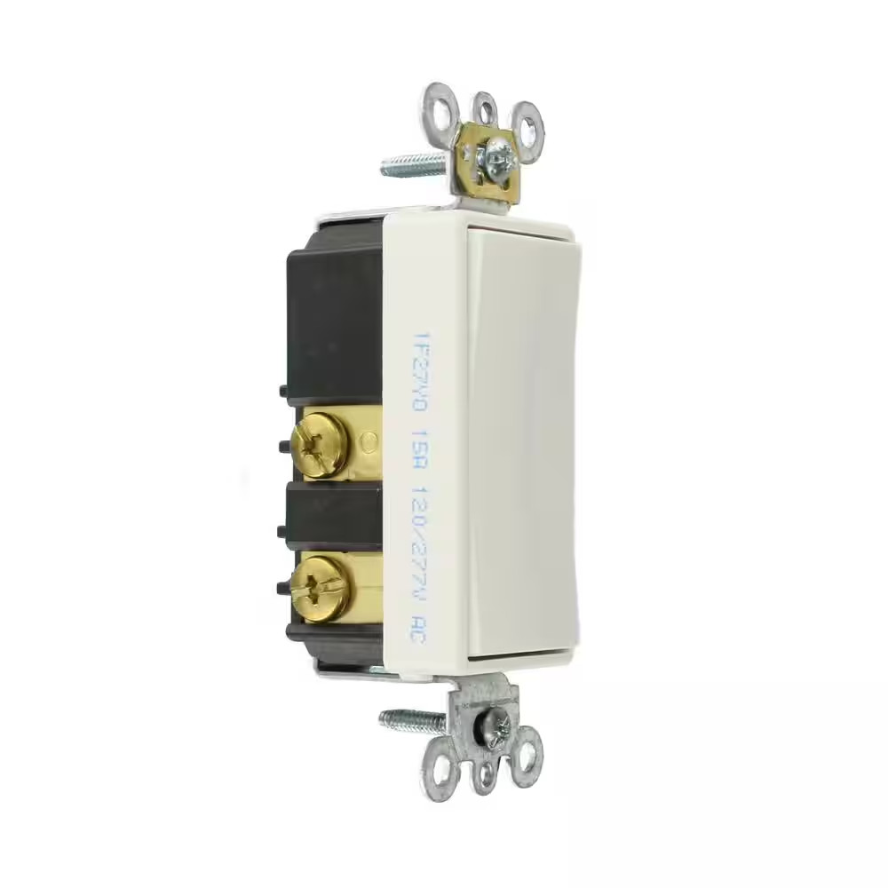 15 Amp Decora plus Commercial Grade Single Pole Double-Throw Center-Off Momentar