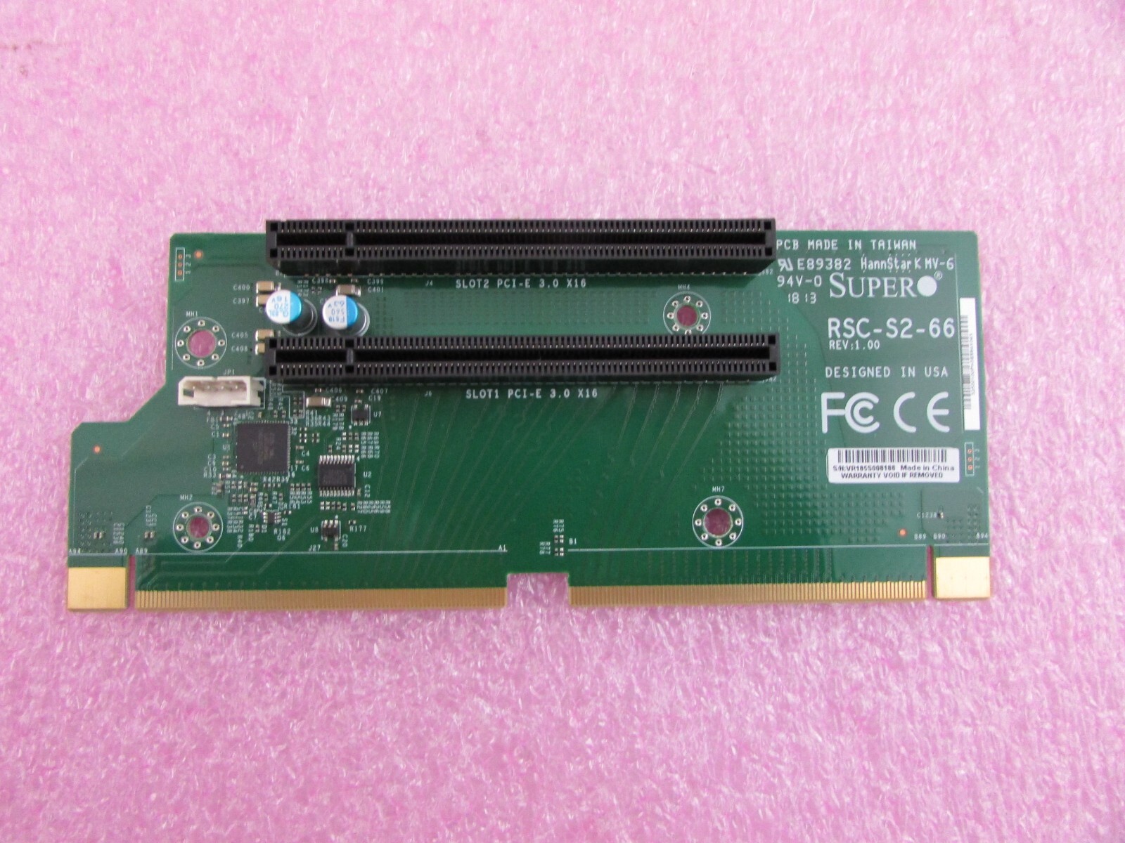 Supermicro RSC-S2-66 2U WIO Left-Side Passive Riser Card -2x PCI-E 3.0 x16 Slots