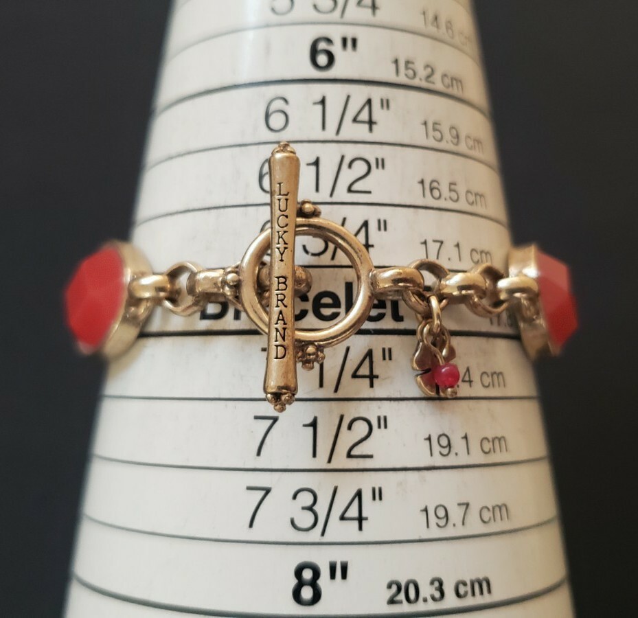 Lucky Brand gemstone brass bracelet