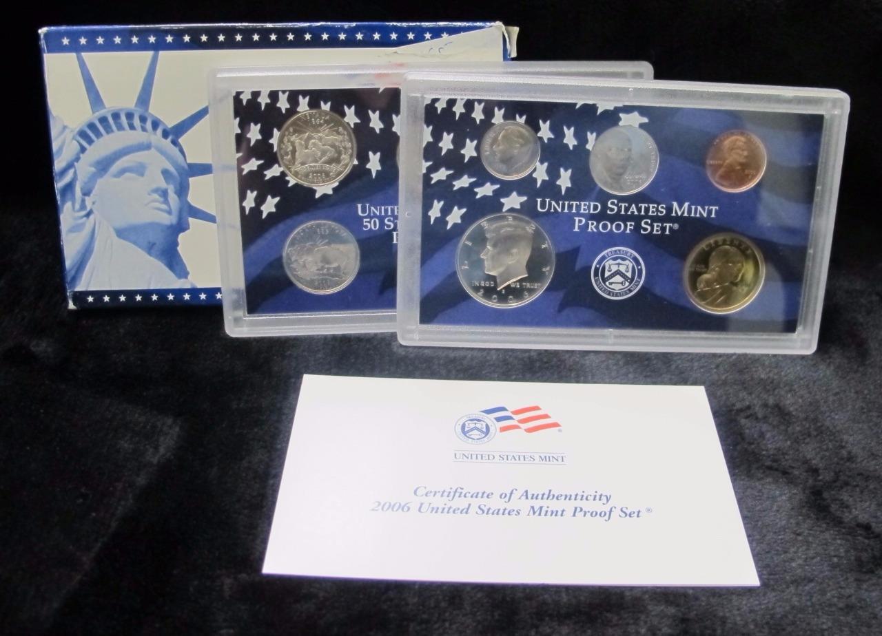 2006 Proof Set * 10 Coins * Great Gift * State Quarters * With Box & COA