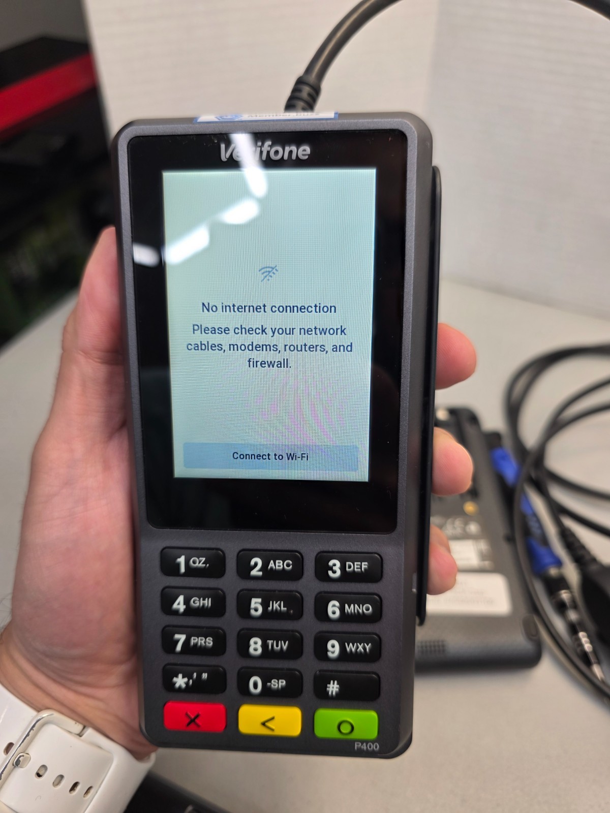 VeriFone P400 Plus Credit Card Reader with Cables PSU