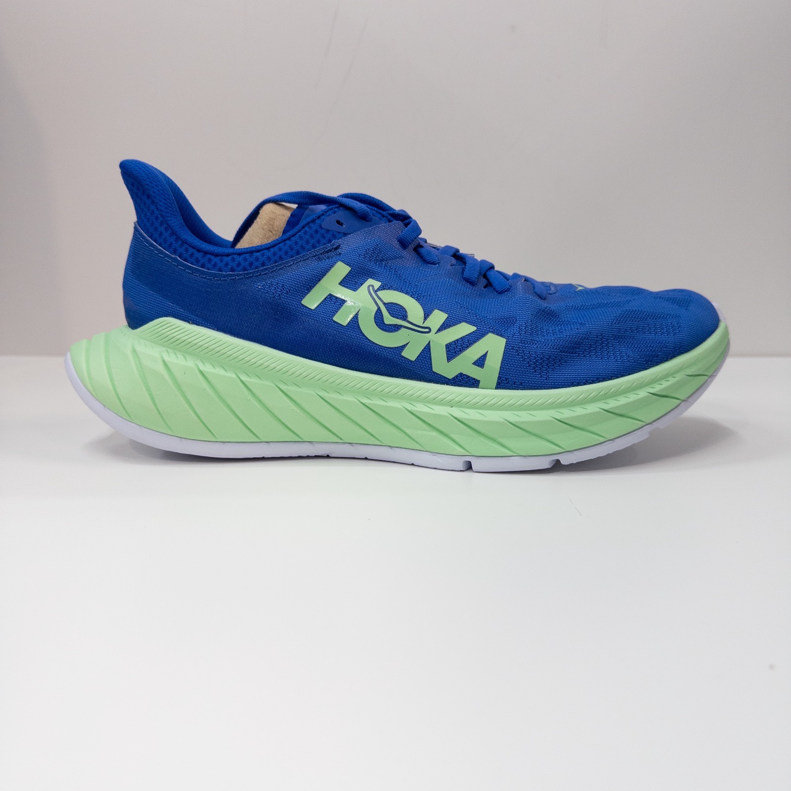 Hoka One One Carbon X2 Dazzling Blue/Green Ash Sneaker (Right Shoe Only) Sz 9D