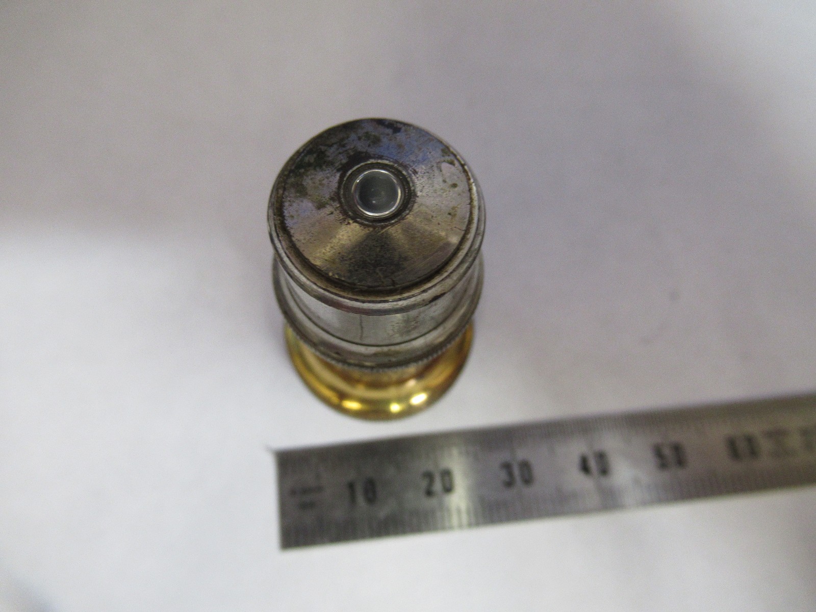 ANTIQUE BRASS OBJECTIVE "6L" ERNST LEITZ GERMANY MICROSCOPE PART V1-A-87