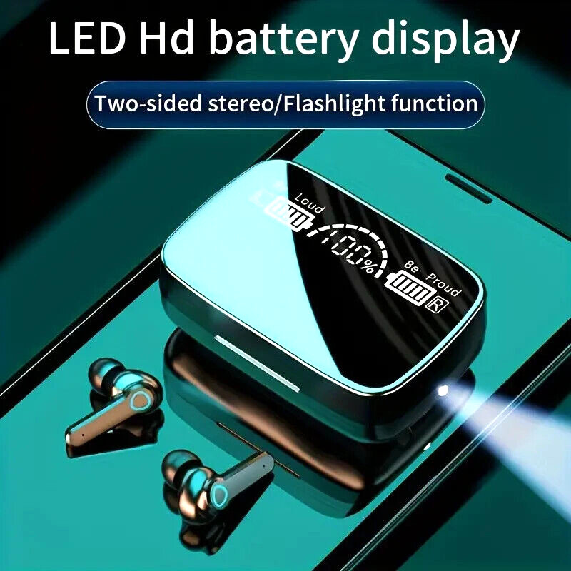 Wireless Headphones TWS Stereo Touch Control Noise Reduction Waterproof Earbuds