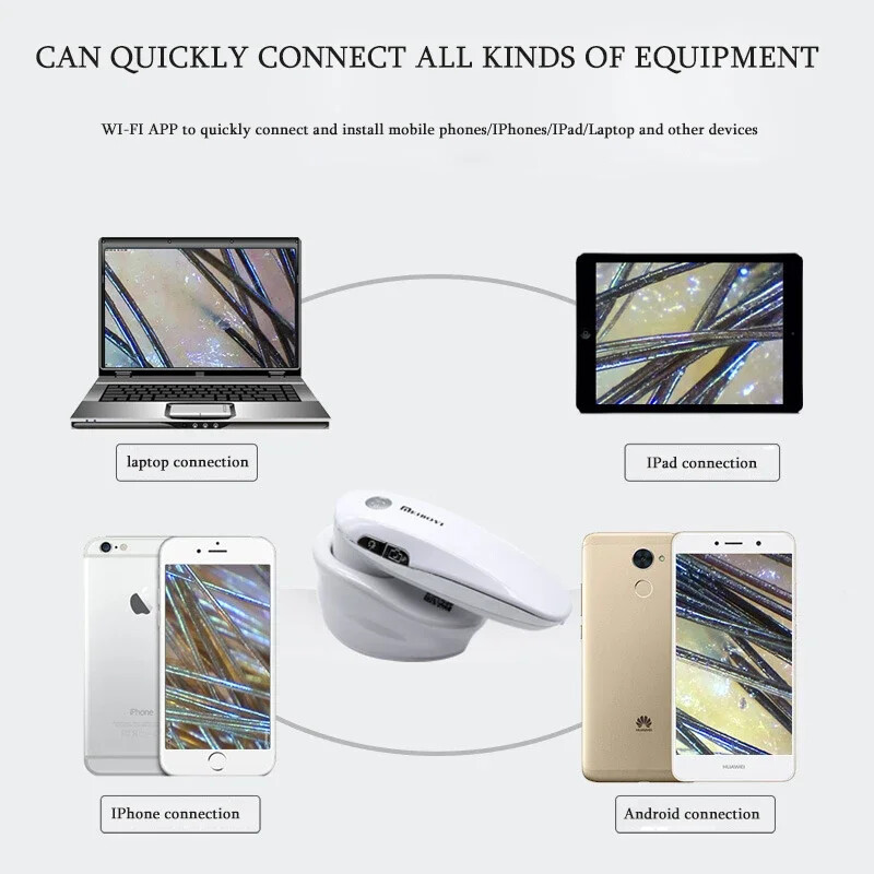 Professional Wifi Wireless Skin Analyzer Hair Scalp Detector Digital Microscope