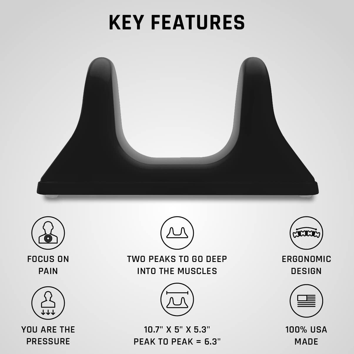 NEW PSO RIGHT CHOICE Muscle Release & Deep Tissue Massage Tool - Night Black
