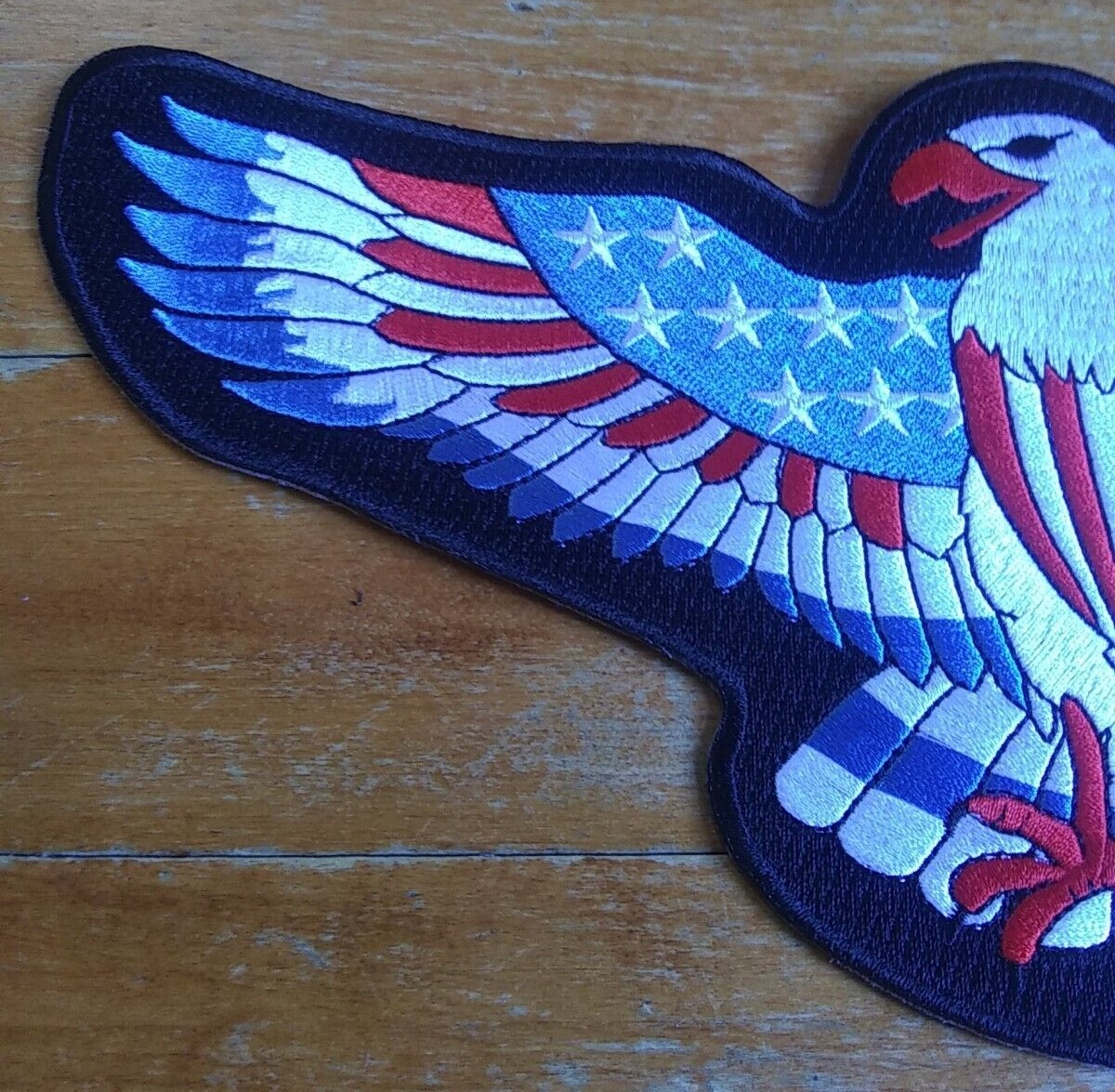USA Flag American Eagle Flag LARGE Embroidered Jacket Vest Back PATCH