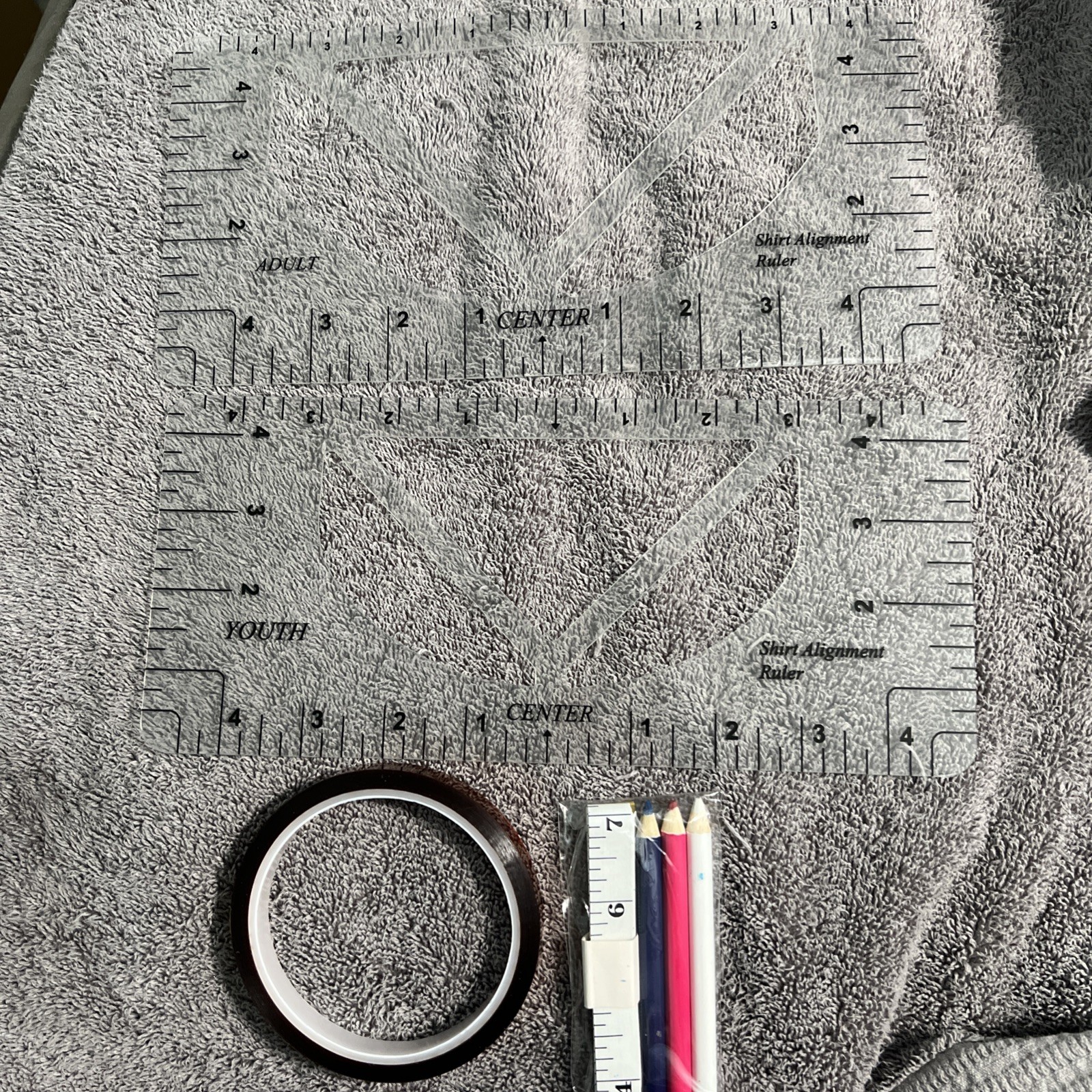 7 Pcs T-Shirt Ruler Guide Alignment Tool for Vinyl Placement Heat Press