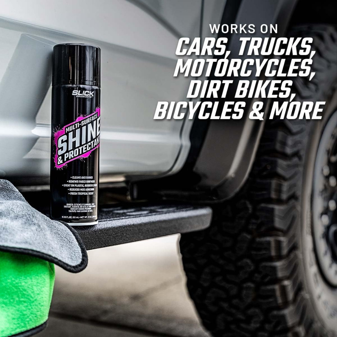 Slick Products 3 Pack Multi-Surface Shine & Protectant High Gloss Clear Spray