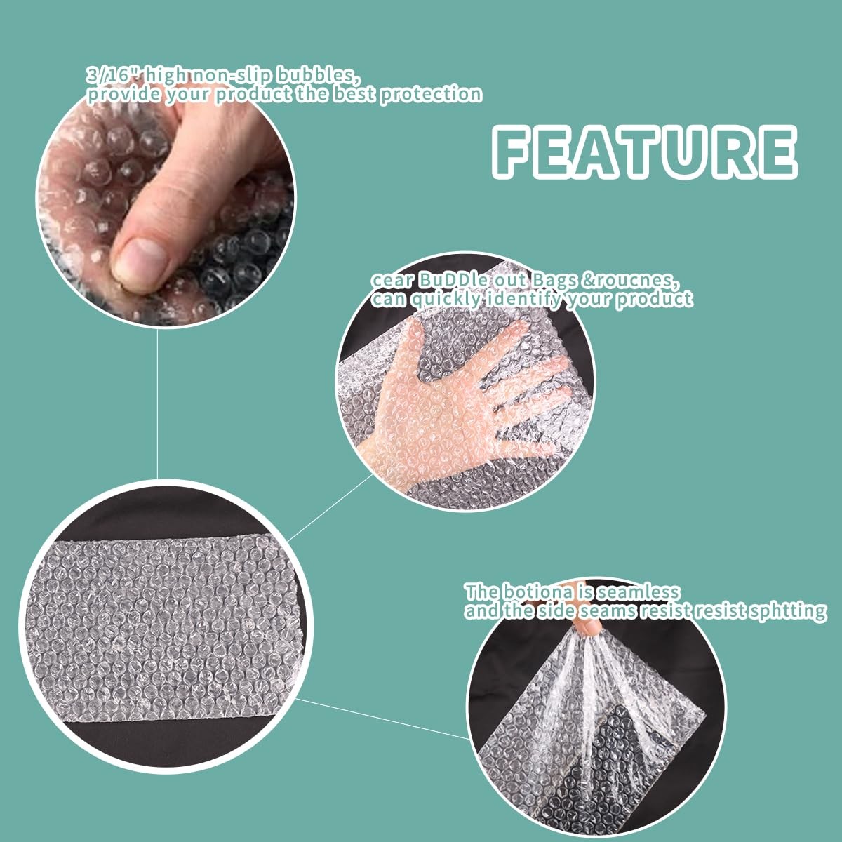 XYH 100 Pcs Bubble Pouches, 6''x8''or 8''x10'' Multiple combinations Bubble B...