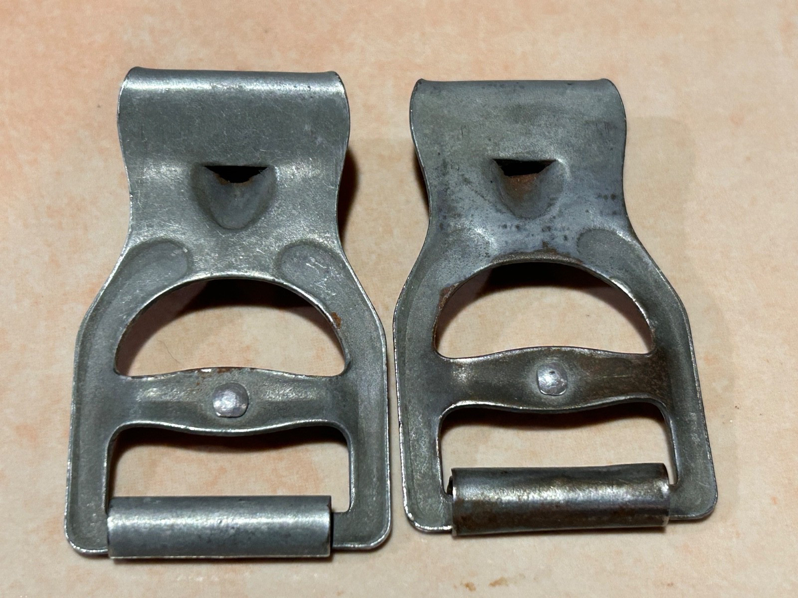 Two Original German WW2 Y Strap or Rucksack Hooks