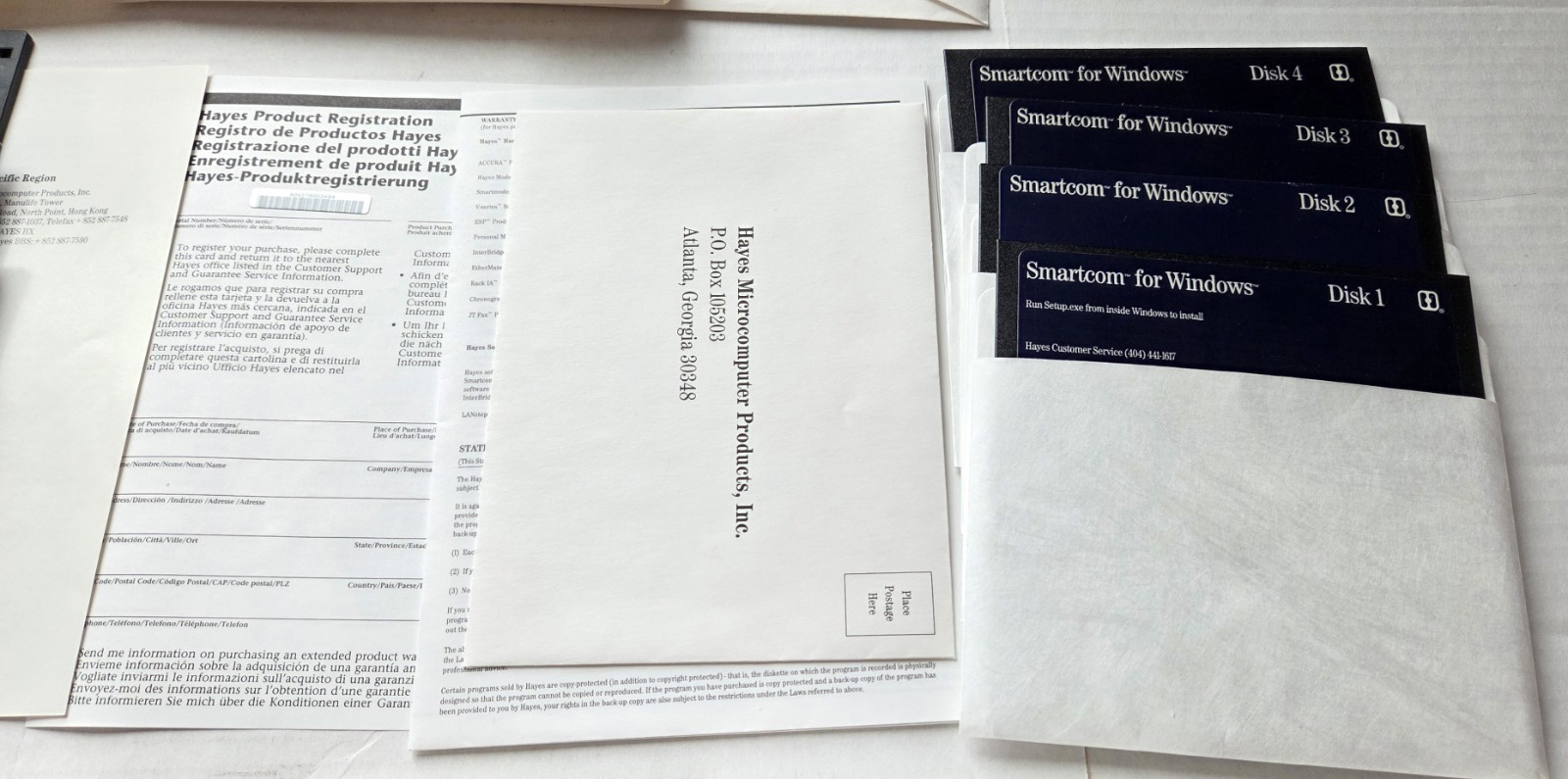Hayes Smartcom Communication Software for Windows 3.5" Disks 08-00677