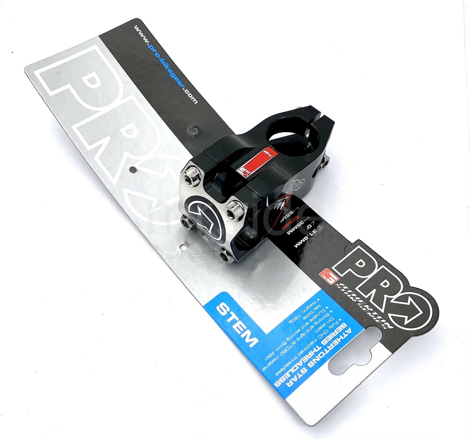 Shimano PRO CNC ATHERTONS DH MTB Bike Stem,0 Degree, 31.8 Threadless 50/65mm