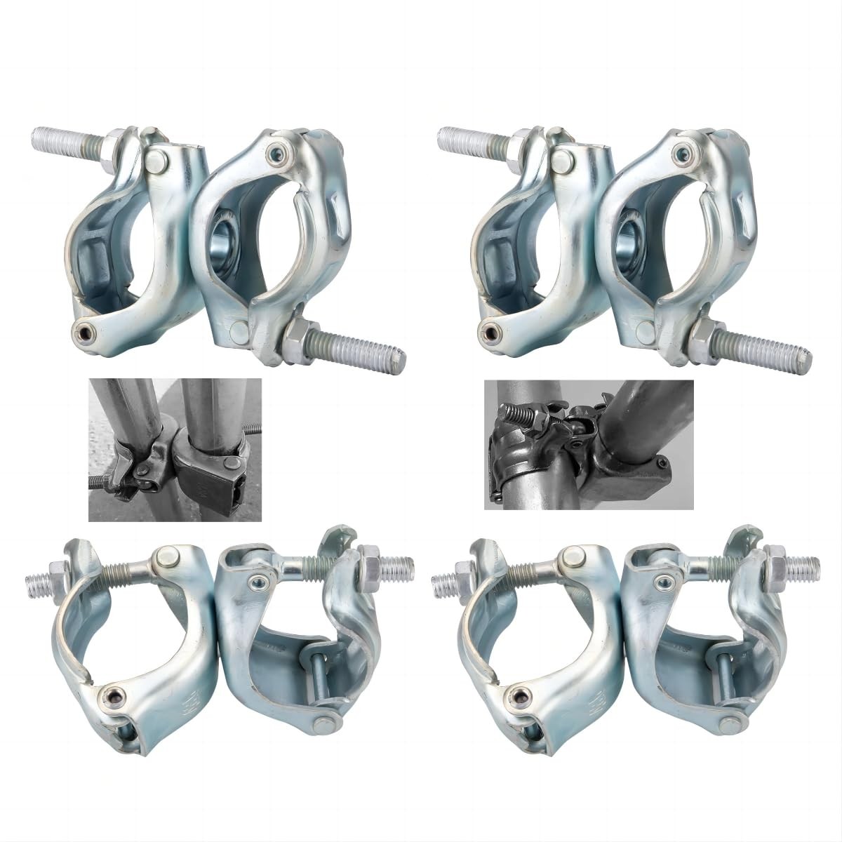 PHLKJL Scaffolding Clamps, British Type, For 1-3/4" to 1-9/10" OD Tube,