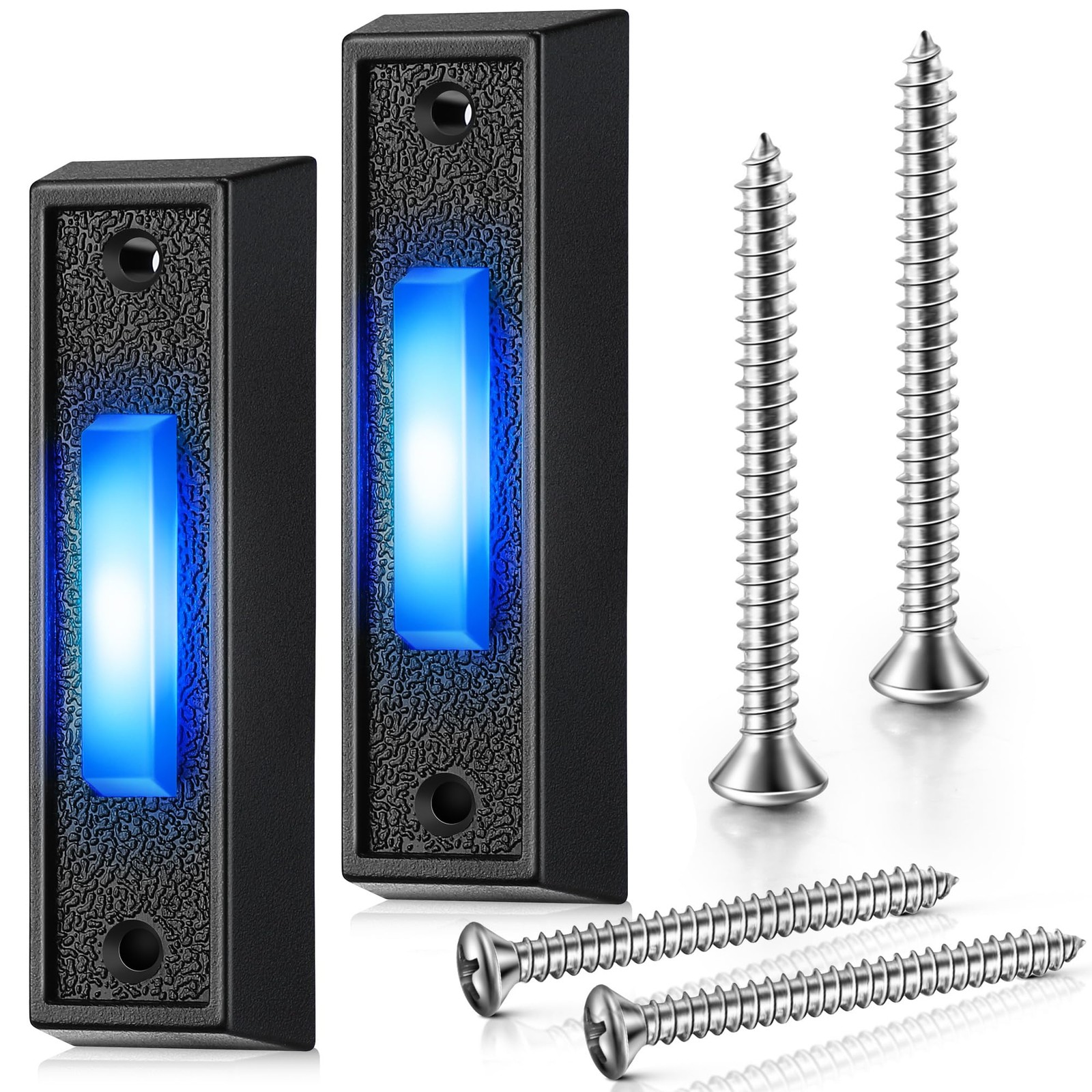 Lighted Doorbell Button, Wall Mounted Garage Door Switch with Bule LED Light