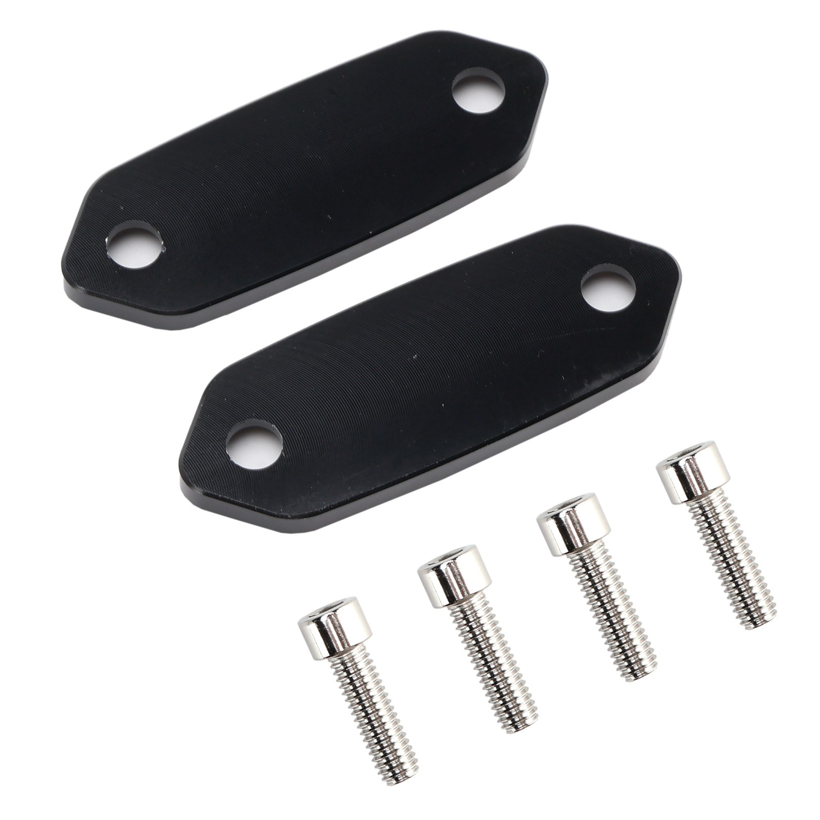 CNC MIRROR BLOCK OFF PLATES HOLE CAPS BLACK FOR KAWASAKI ZX-6 R 636 2013-2025