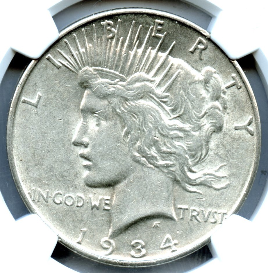1934-D Peace Dollar, NGC AU53