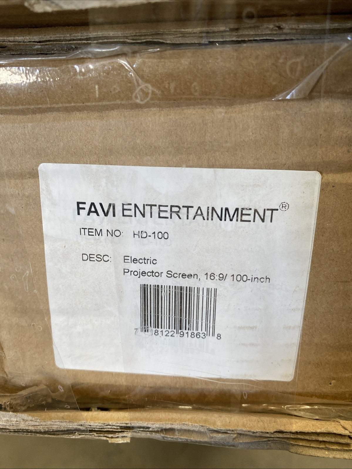 FAVI Entertainment 16:9(HD-100) 100" Eclectic Projector Screen
