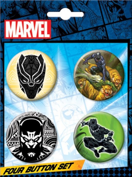 Marvel Comics Black Panther Comic Art Images Round Button Set of 4 Set 1 NEW MOC