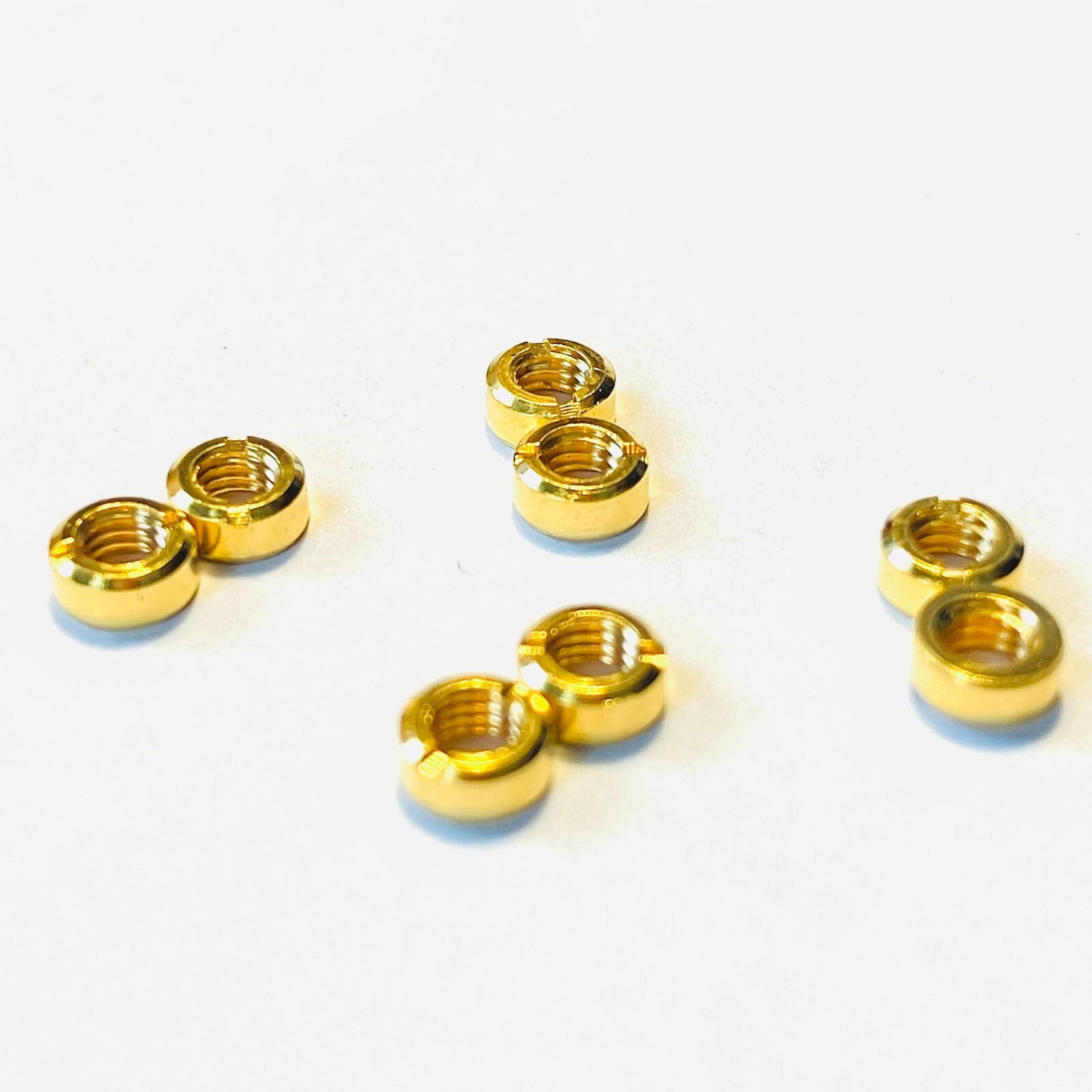 Circular Nut Brass Gold-Plated for LP Cartridge Headshell Turntable Tonearm