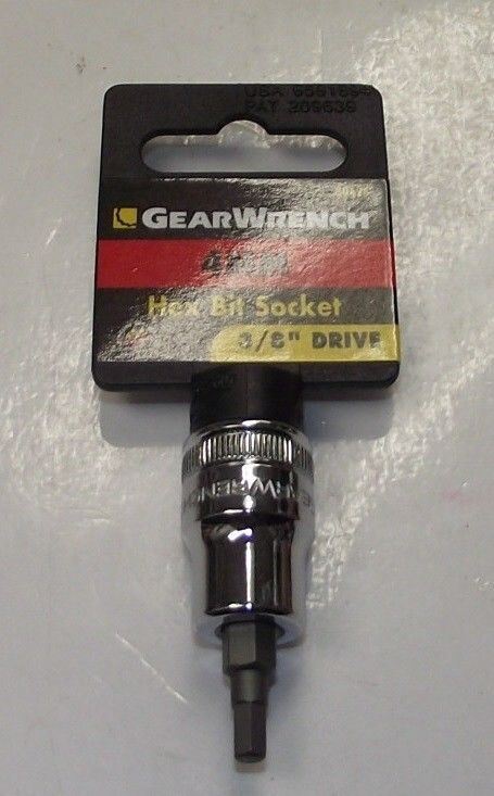 GearWrench 80425 4mm 3/8 inch Drive Hex Bit Socket 3 PCS
