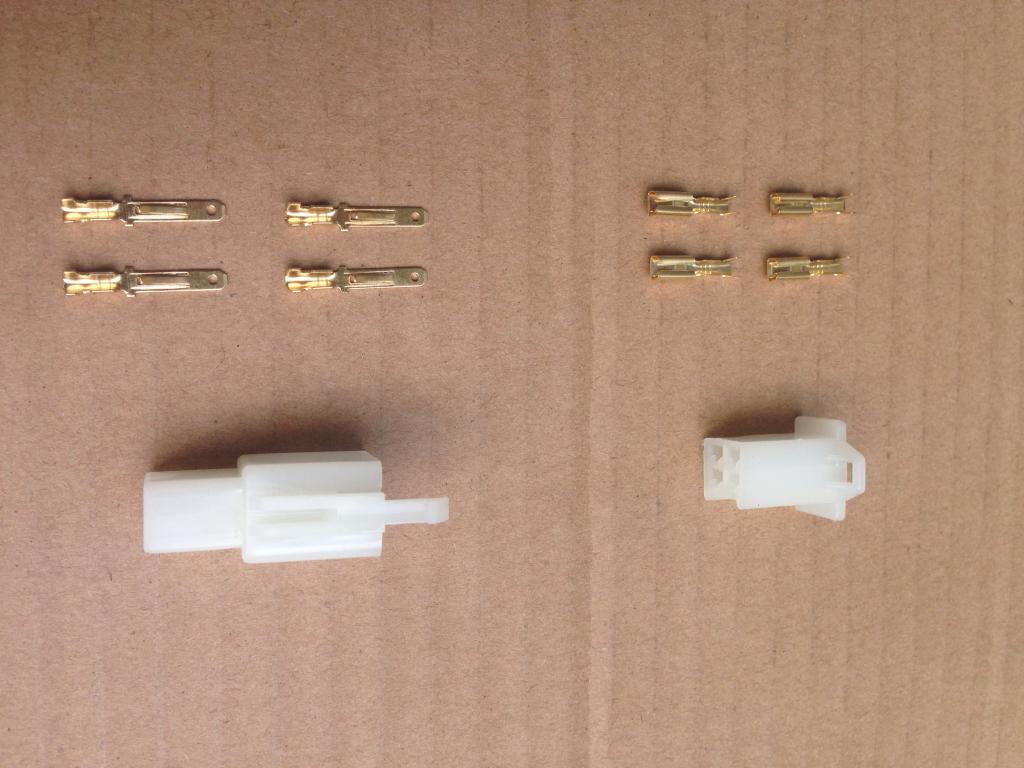 NEW 4 WAY PIN PLUG BRASS CONNECTORS SOCKET X 5 MOTORCYCLE FITS SUZUKI