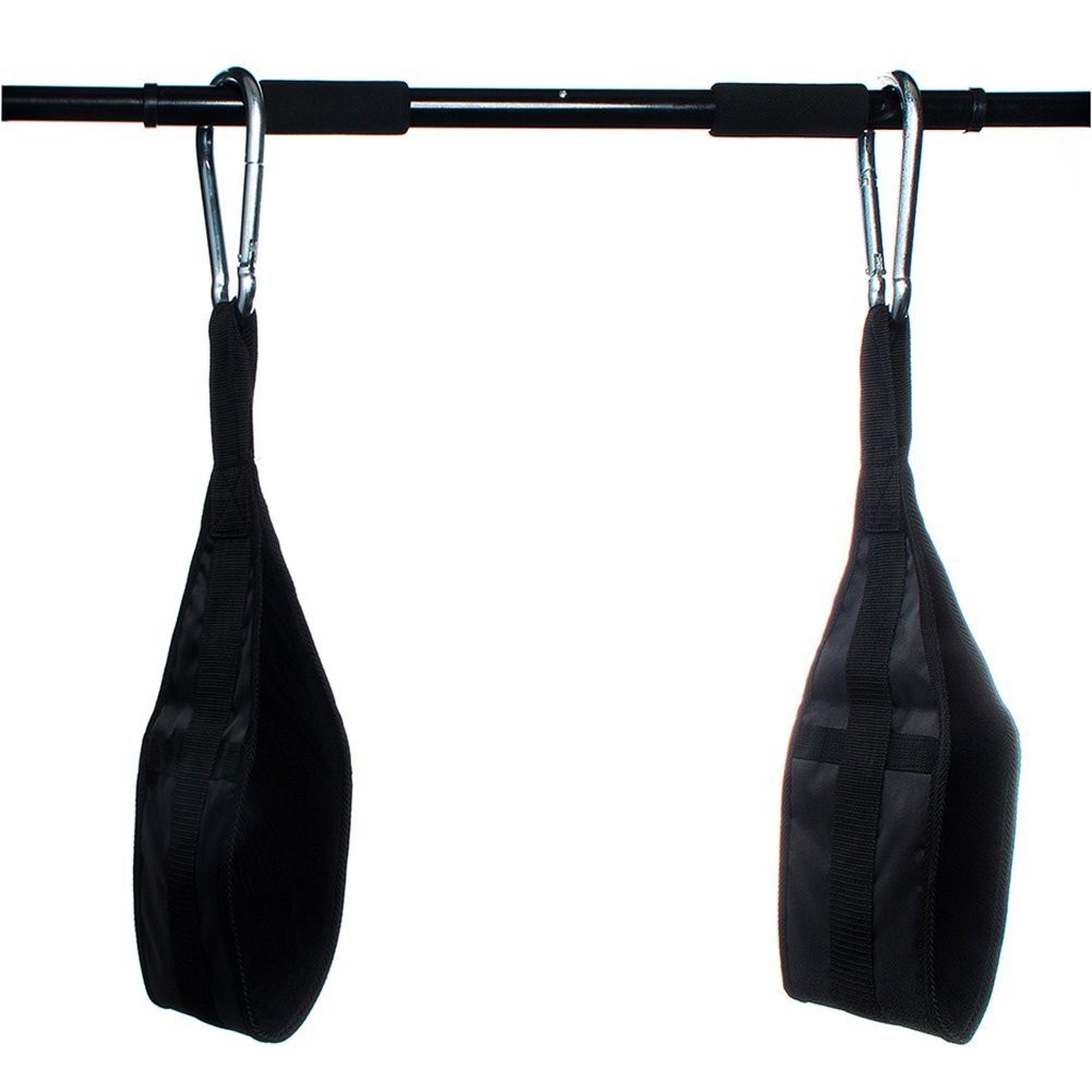 Big Mikes Fitness Ab Straps Set of 2 - One Size- Black