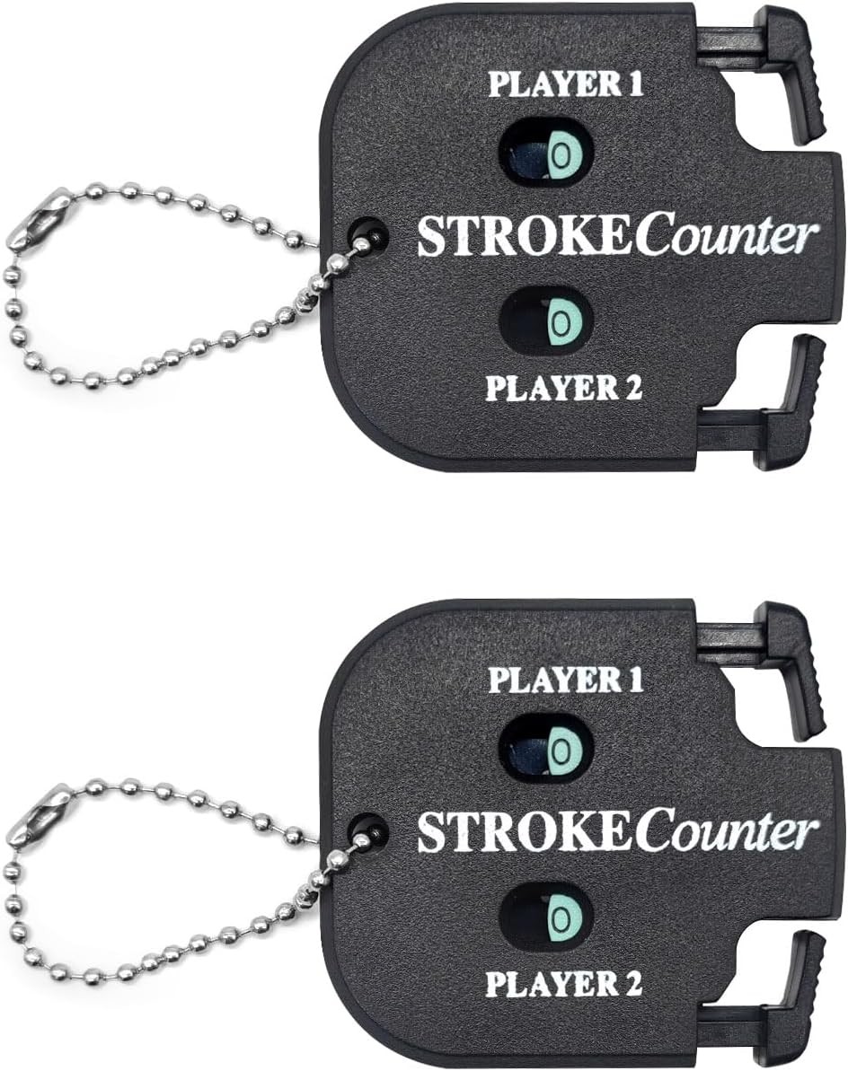 Medsuo2pcs Golf Score Counter,2 Player Stroke Clicker,Portable Golf Shot Counter