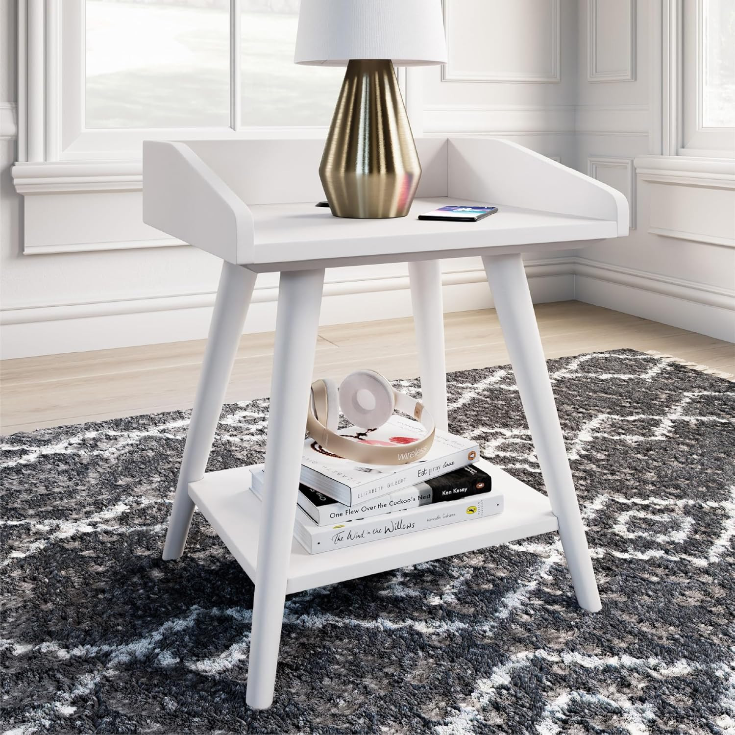 Modern White Accent Table by Blariden