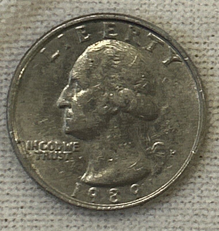 Rare 1989–P Washington Quarter - 180 Degree Rotated Die Error
