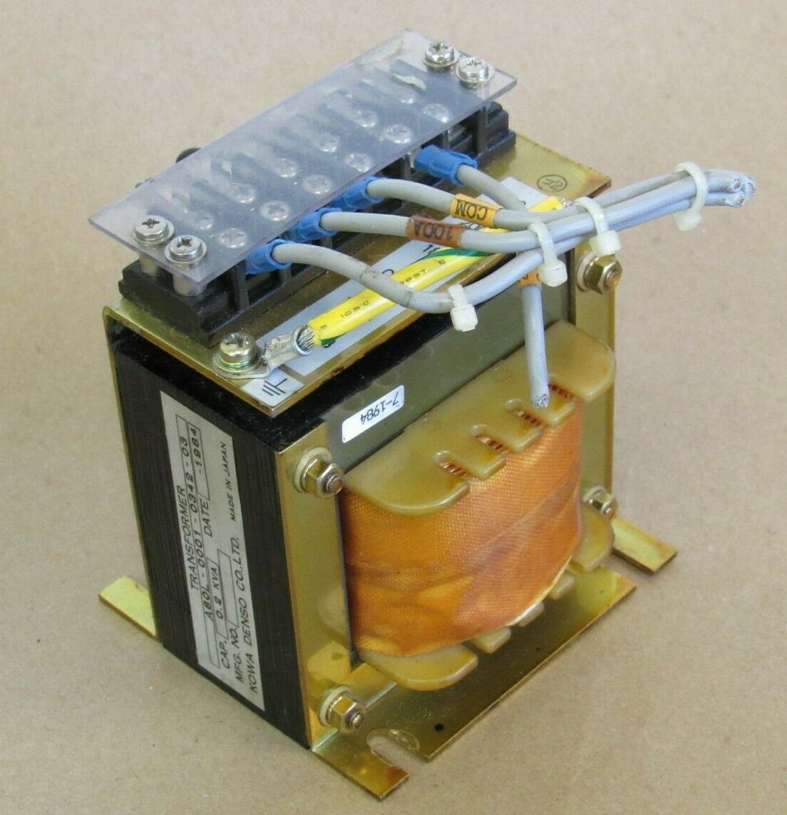 KOWA DENSO TRANSFORMER A80L-0001-0342-03, 0.2KVA