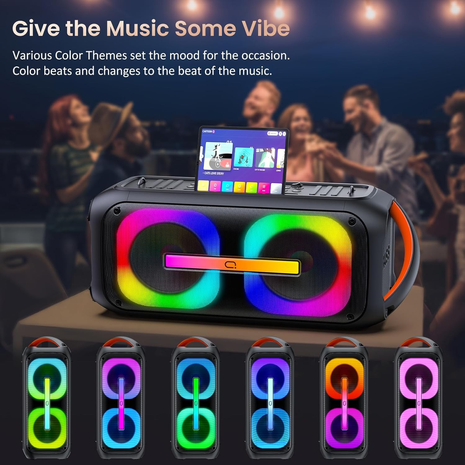 Karaoke Machine Bluetooth Speaker 2 Mic Party System