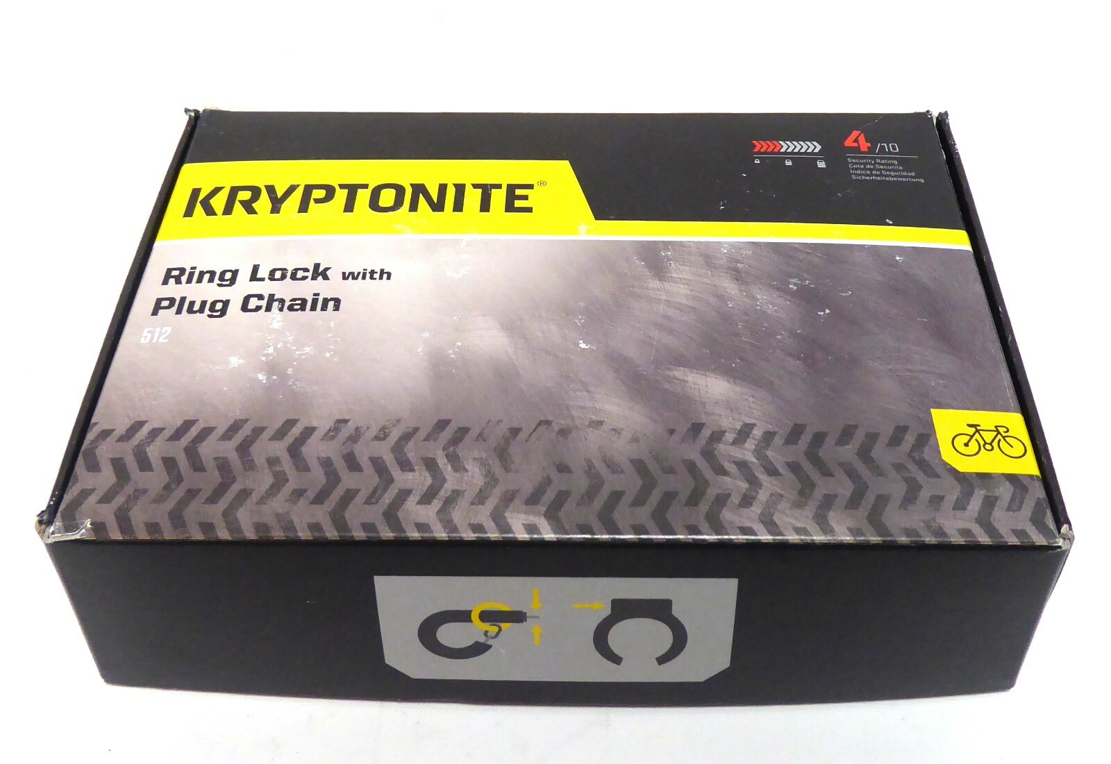 Kryptonite Ring Wheel Lock with Plug In Chain