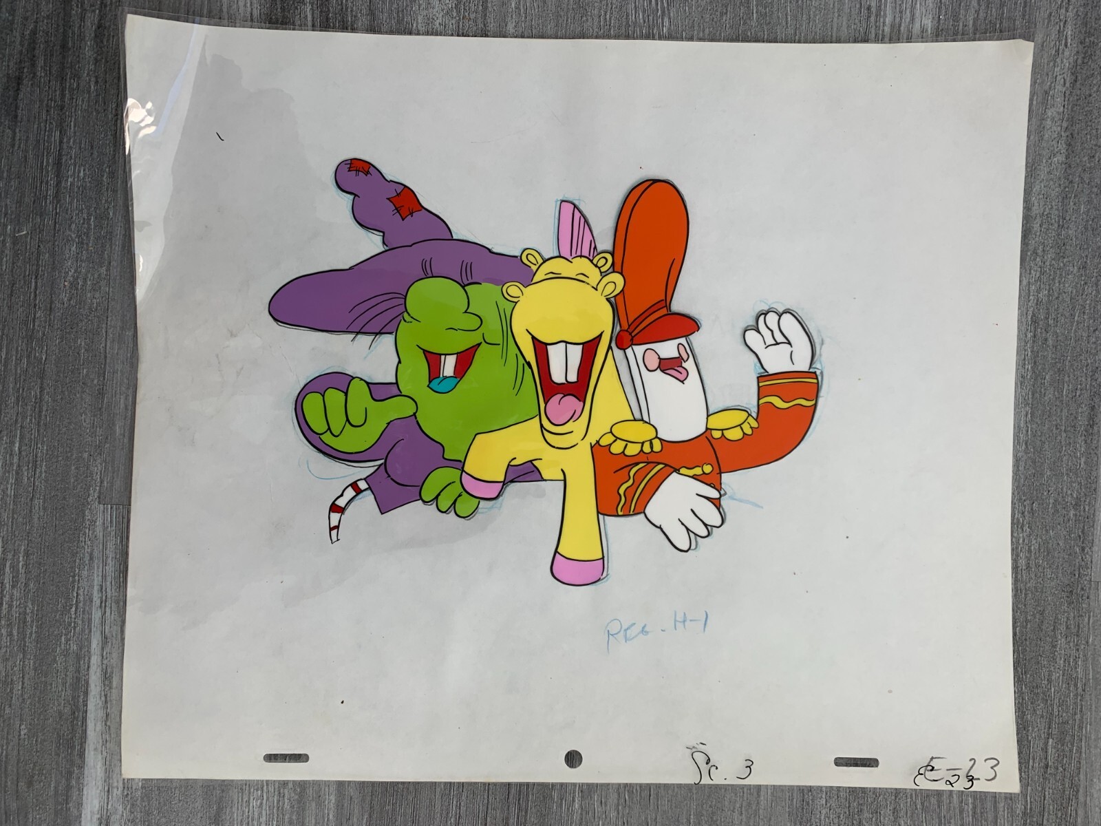 1970s? GENO'S WONDERLAND 12.5x10.5" Animation Cell SC3 E-23 Witch Horse & Hello
