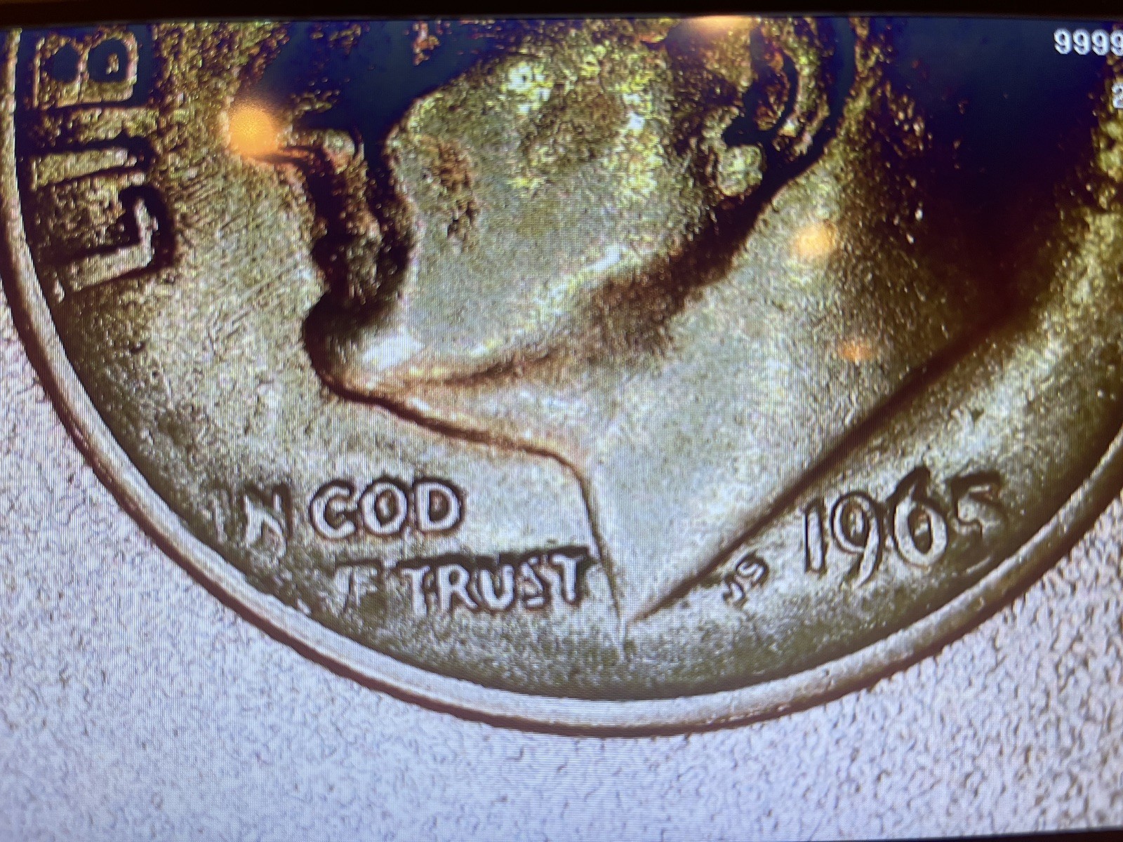 1965 Roosevelt Dime * RARE* No Mint Mark- liberty + in + we—weak strike errors