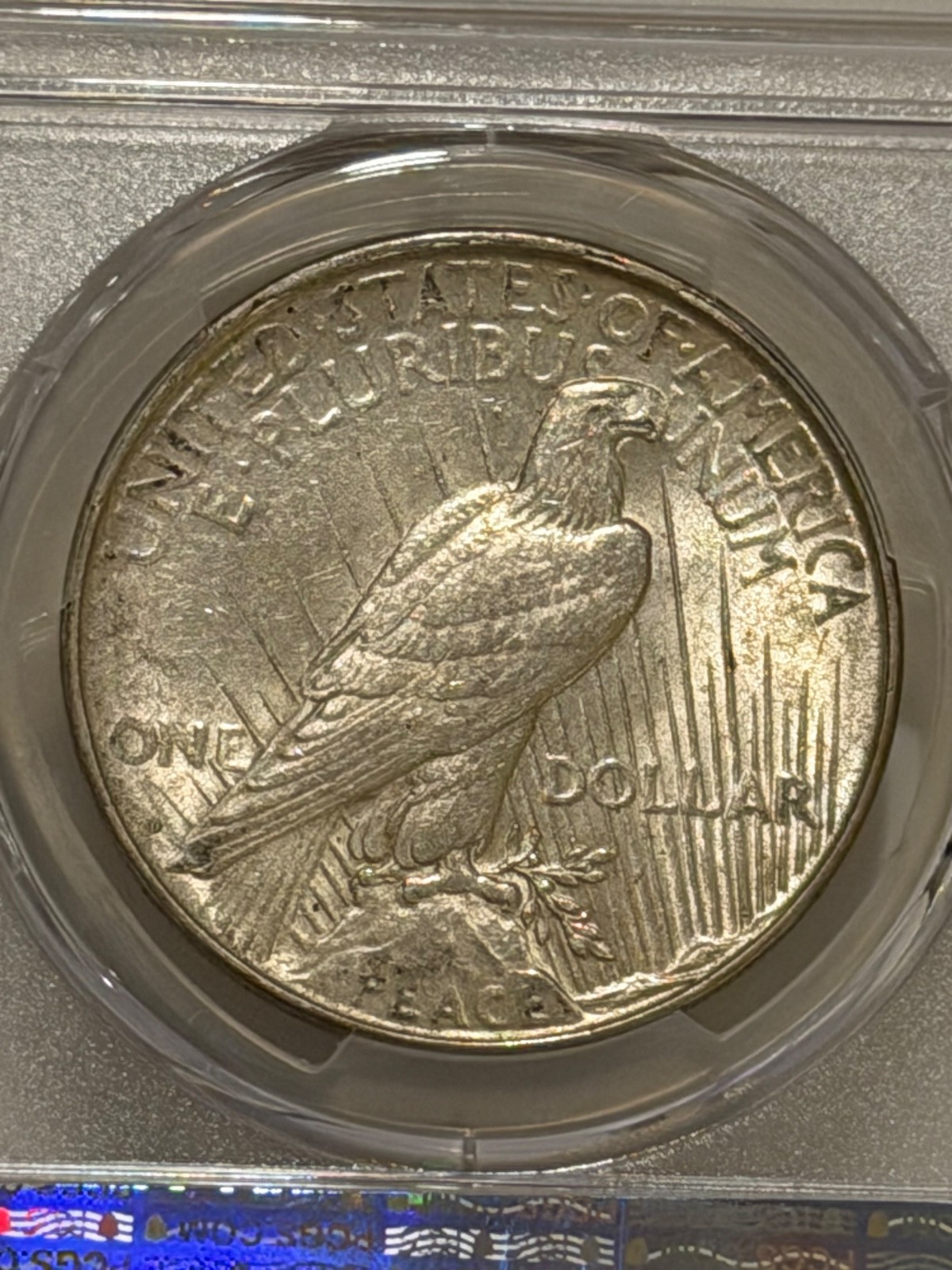 1923 D Peace Silver Dollar PCGS AU55 Better Date Peace
