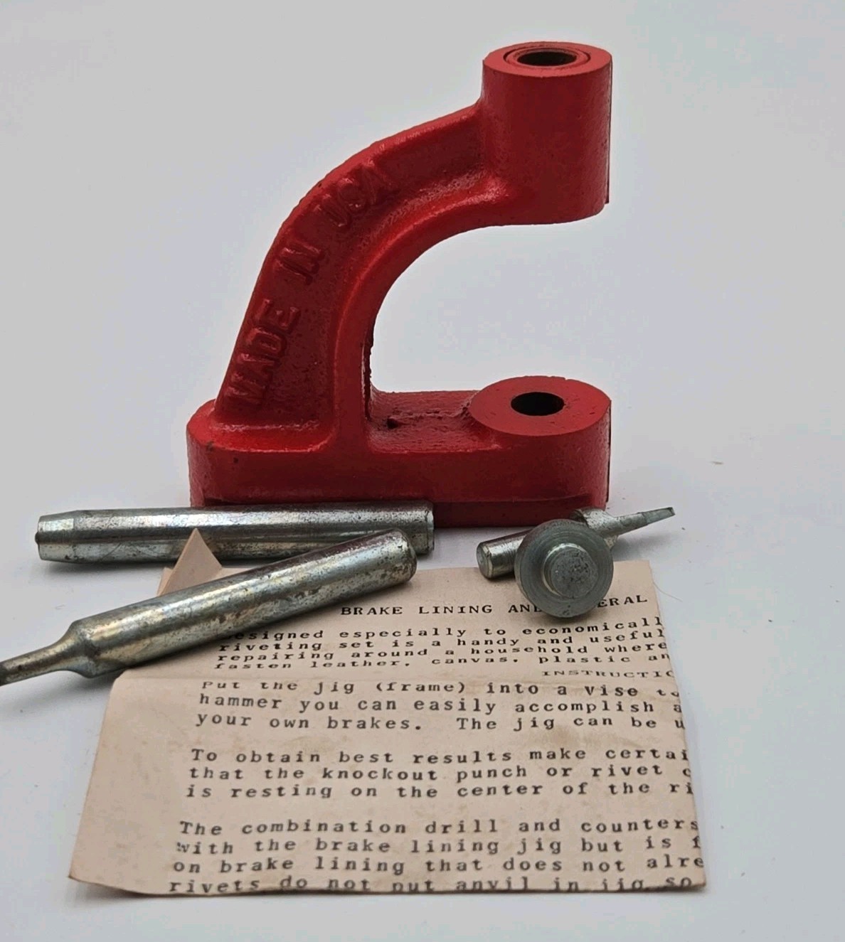 Indestro 5 pc Brake Lining and General Riveting Set #824