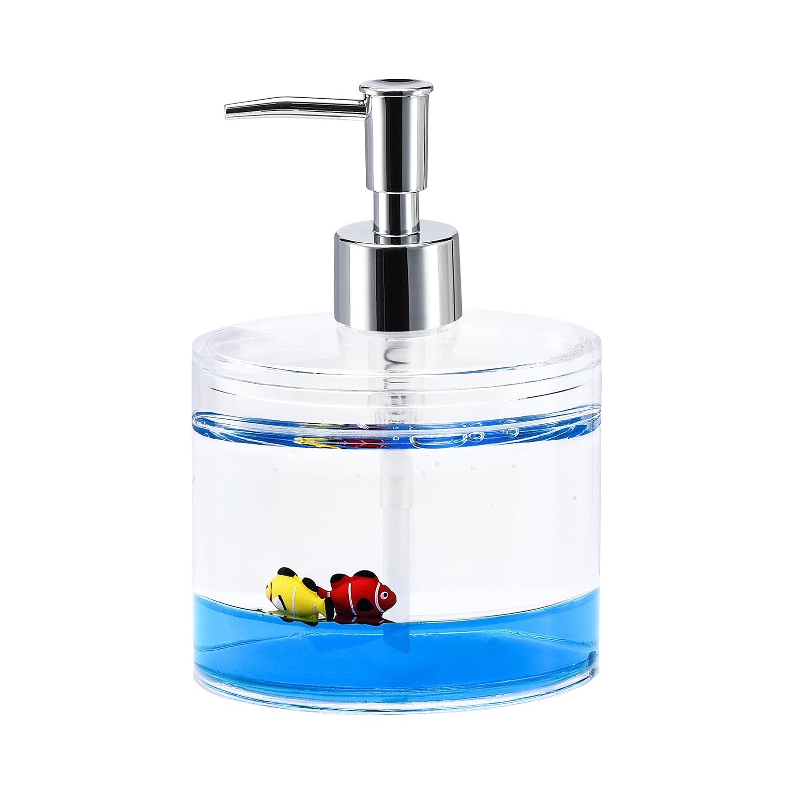4 Piece Acrylic Liquid 4D Floating Motion Bathroom Vanity Accessory Set Ocean...